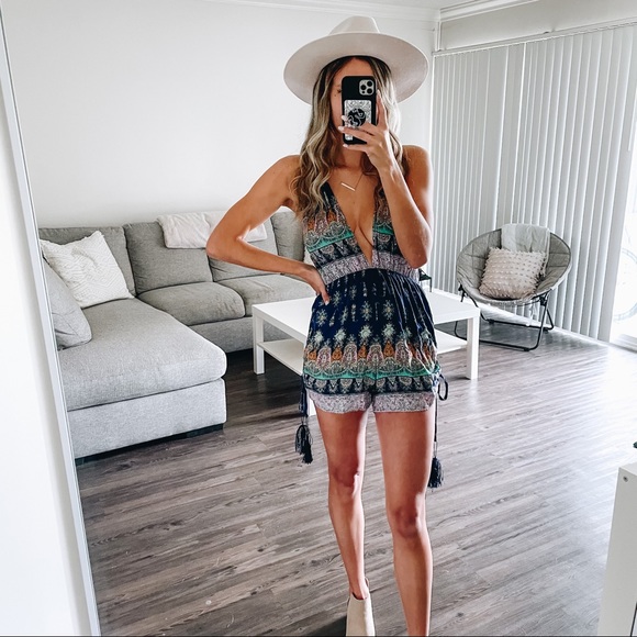 BOHO Printed Romper - Picture 12 of 12